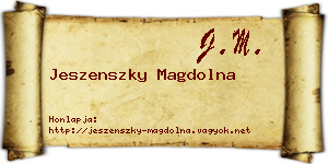 Jeszenszky Magdolna névjegykártya
