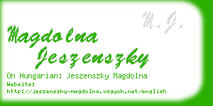 magdolna jeszenszky business card